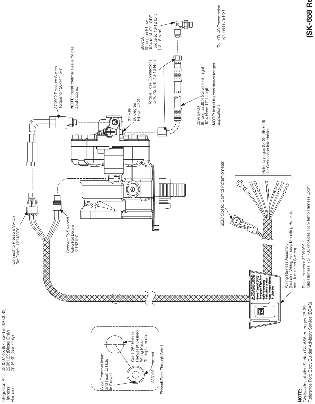Figura del manual del propietario Chelsea 210: Sin control electrónico de exceso de velocidad (EOC), serie 210