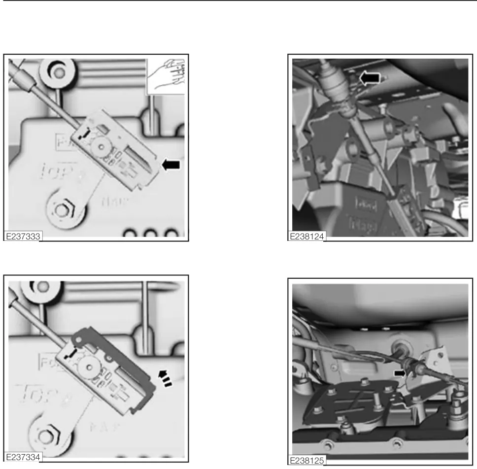 Figura del manual del propietario Chelsea 247: Retiro e instalación de la palanca de cambios y del soporte de Ford, MY2017-MY2018