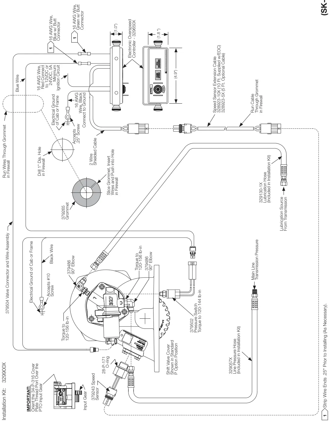 Figura del manual del propietario Chelsea 272: Eléctrico/hidráulico con EOC, serie 272/282