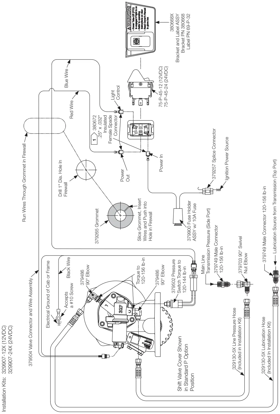 Figura del manual del propietario Chelsea 272: Eléctrico/hidráulico sin EOC, serie 272/282