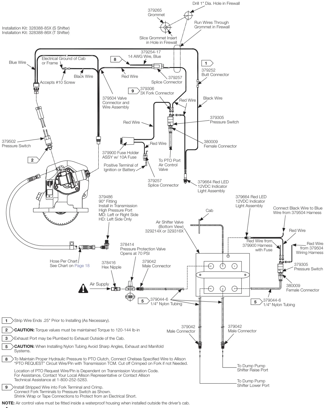 Figura del manual del propietario Chelsea 281: Opción de cambio S y T, eléctrico/hidráulico con válvula combinada de toma de fuerza y bomba, Serie 281
