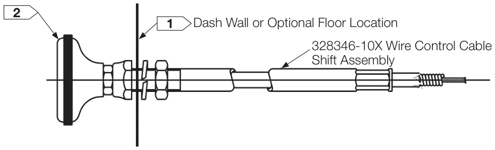 Figura del manual del propietario Chelsea 442: Instrucciones de instalación del control de cable*