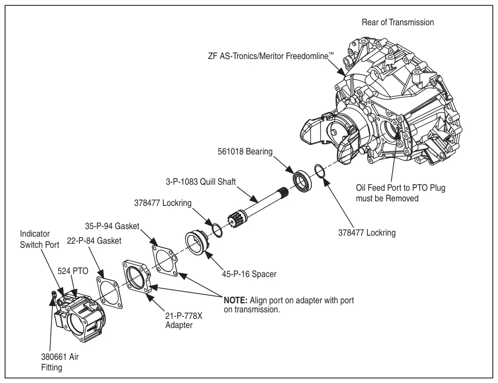 Figura 6, figura del manual del propietario Chelsea 524: Transmisiones ZF-AS Tronic/ZF-FreedomLine™
