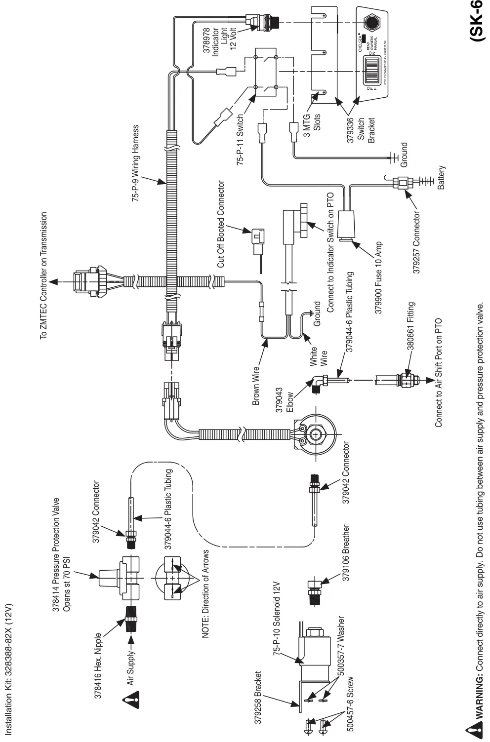 Figura del manual del propietario Chelsea 524: ZF Meritor FreedomLine™, opción de cambio F, serie 524 (SK-642)