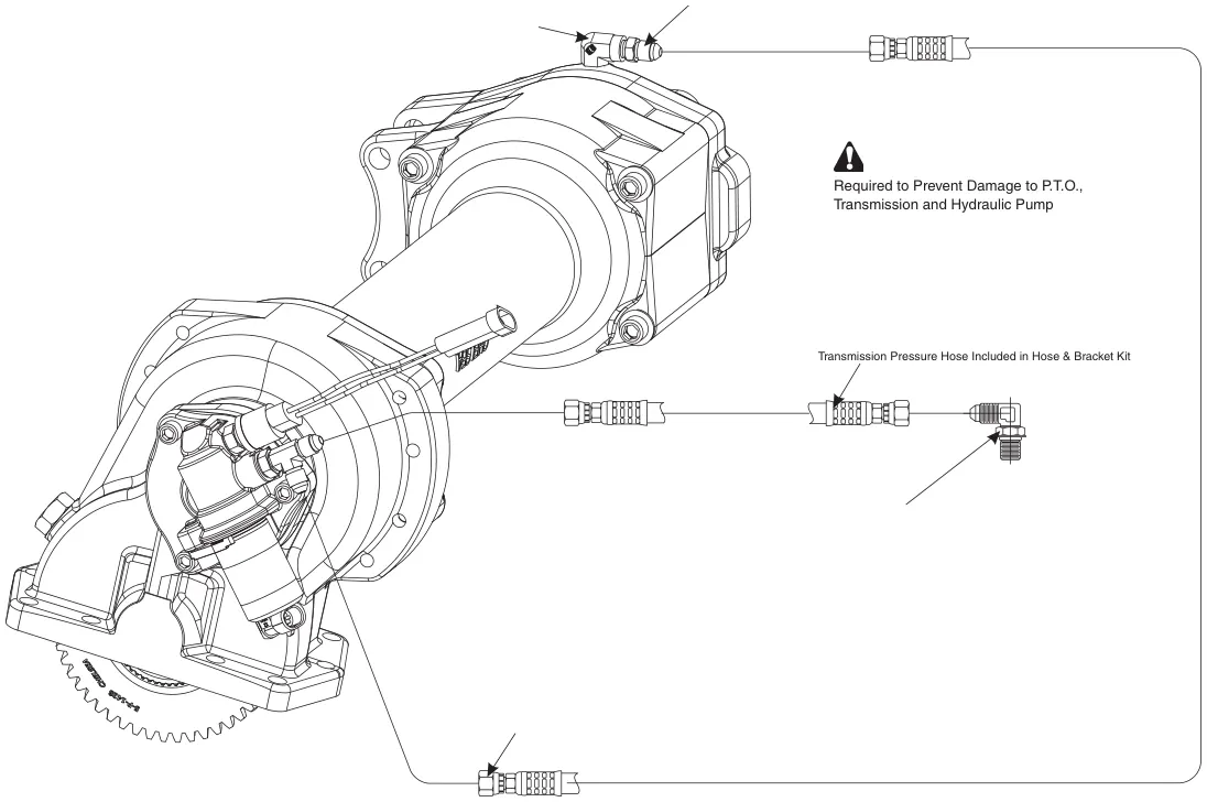 Figura del manual de servicio Chelsea 890: Esquema de instalación de mangueras para la serie 890/892 (SK-504)