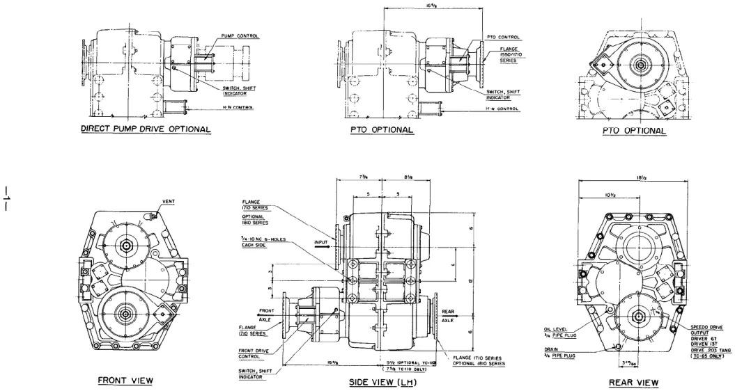 Figura del manual de servicio Fabco PTO-110: Ilus. Retiro e instalación de la caja de transferencia