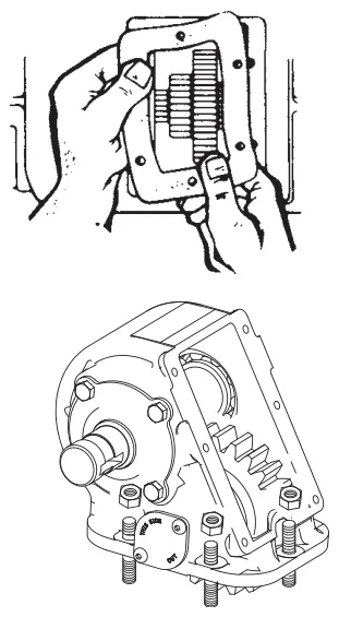 Figura del manual del propietario Muncie de 6 y 8 tornillos: INSTRUCCIONES DE INSTALACIÓN DE LA TOMA DE FUERZA
