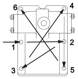 Figura del manual del propietario Muncie de 6 y 8 tornillos: Serie GM6B/ GA6B