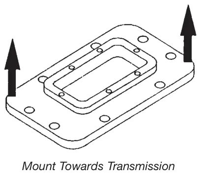 Figura del manual del propietario Muncie de 6 y 8 tornillos: Placas adaptadoras y ensambles