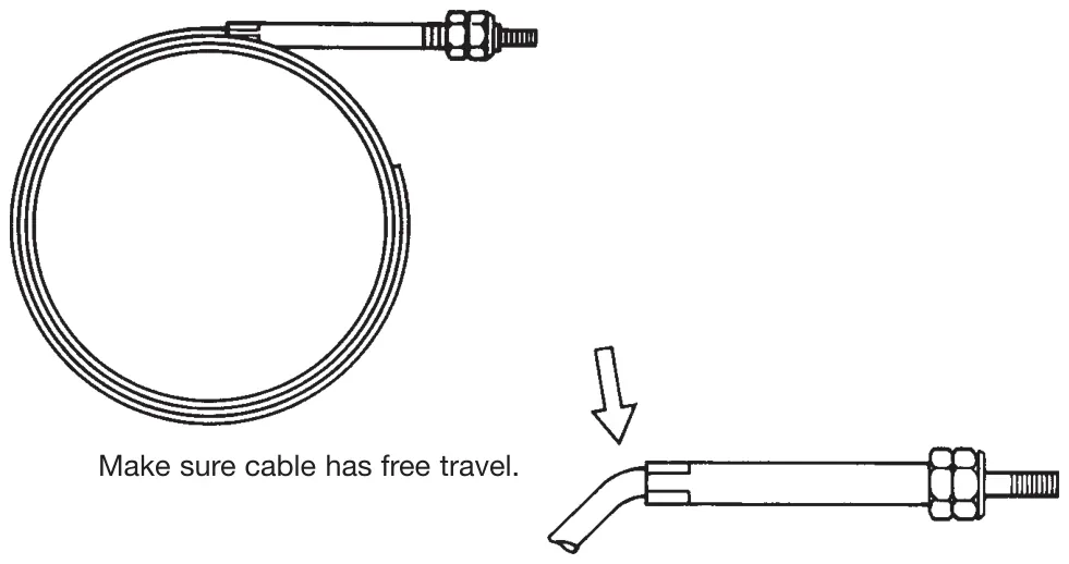 Figura del manual del propietario Muncie de 6 y 8 tornillos: INSTRUCCIONES DE INSTALACIÓN DEL CAMBIO POR CABLE