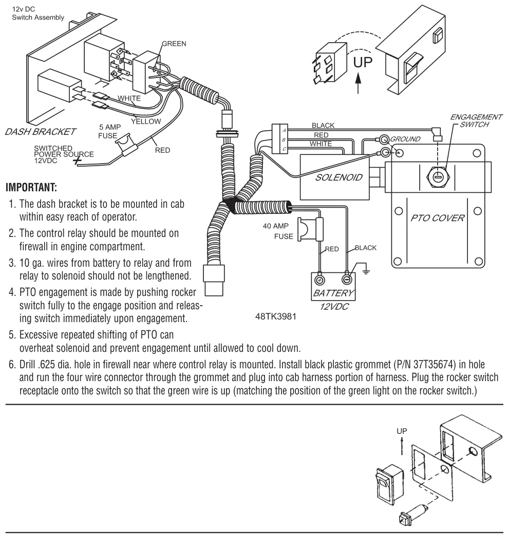 Figura del manual del propietario Muncie de 6 y 8 tornillos: sistema lectra shift de la serie tg